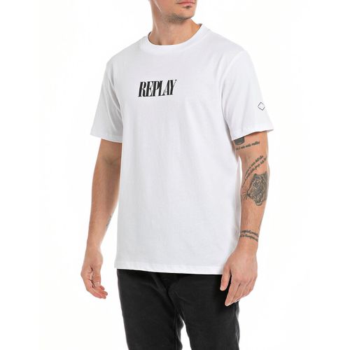 T-shirt Dritta Stampata Davanti E Dietro Uomo Taglie S - replay - Modalova