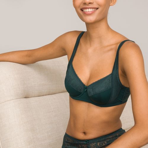 Reggiseno Avvolgente In Pizzo, Ebony Donna Taglie 2 C - la redoute collections - Modalova