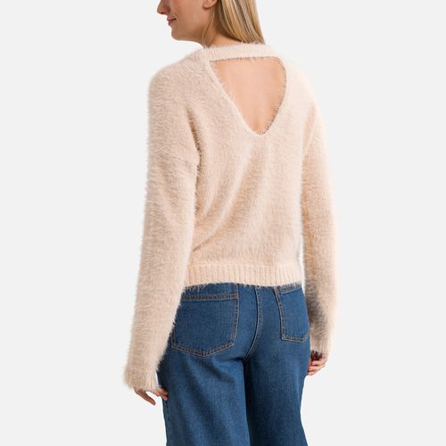 Maglione in maglia peluche, scollo rotondo - VERO MODA - Modalova