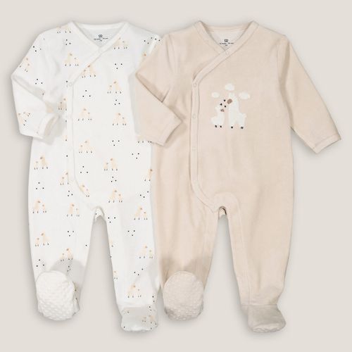 Confezione Da 2 Pigiami Tutina In Velluto Con Stampa Lama Taglie 1 mese - 54 cm - la redoute collections - Modalova