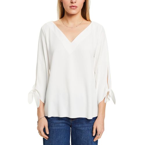 Blusa con scollo a V e maniche 3/4 - ESPRIT - Modalova