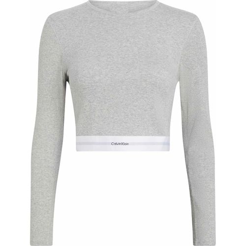 Crop Top Maniche Lunghe Modern Rib Donna Taglie L - calvin klein underwear - Modalova