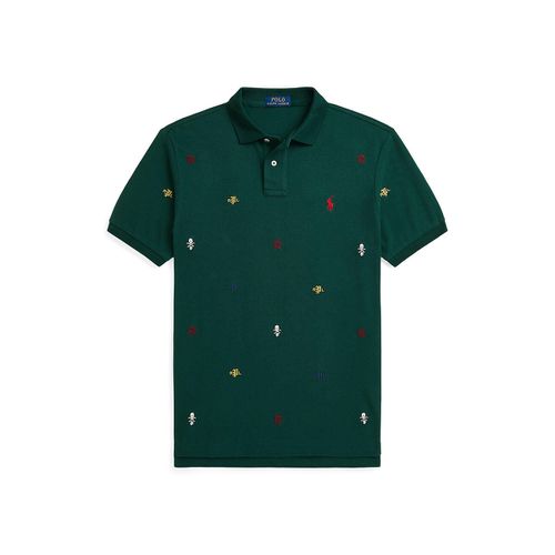 Polo Dritta Con Motivi Ricamati Uomo Taglie L - polo ralph lauren - Modalova