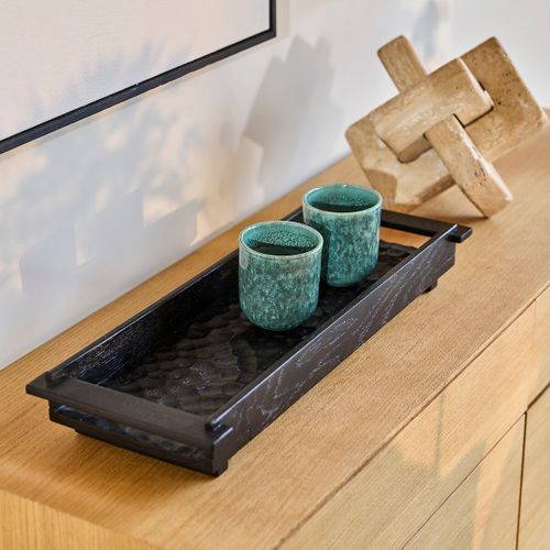 Azael Chiselled Solid Oak Rectangular Tray, Depth 18cm - AM.PM - Modalova