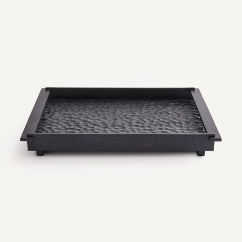 Azael Chiselled Solid Oak Rectangular Tray, Depth 37cm - AM.PM - Modalova