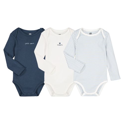 Confezione Di 3 Body Neonato A Maniche Lunghe Taglie 1 mese - 54 cm - la redoute collections - Modalova