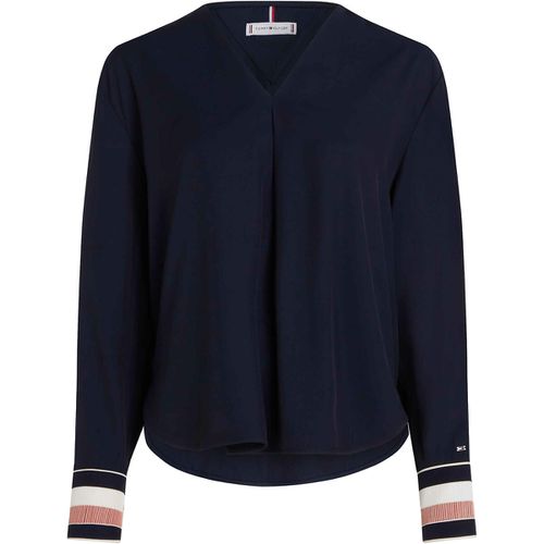 Blusa con maniche lunghe scollo a V - TOMMY HILFIGER - Modalova