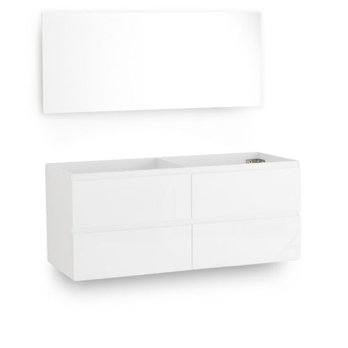 Mobile sotto lavabo sospeso + specchio L120cm, Pacci - SO'HOME - Modalova