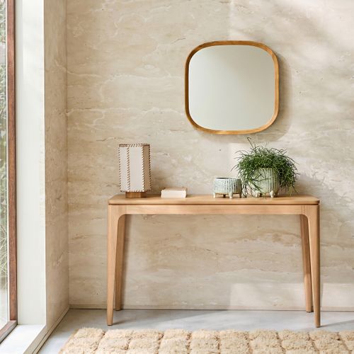 Sanara Solid Oak and Oak Veneer Extending Console Table - AM.PM - Modalova