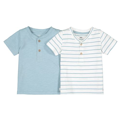 Confezione Da 2 T-shirt Cotone Bio Taglie 1 mese - 54 cm - la redoute collections - Modalova