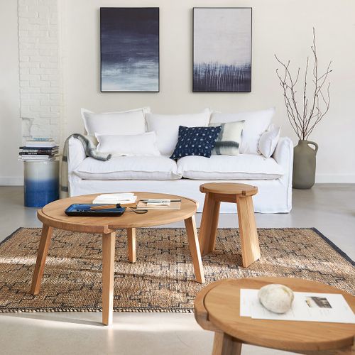 Tibet Solid Oak Stool / Side Table - LA REDOUTE INTERIEURS - Modalova