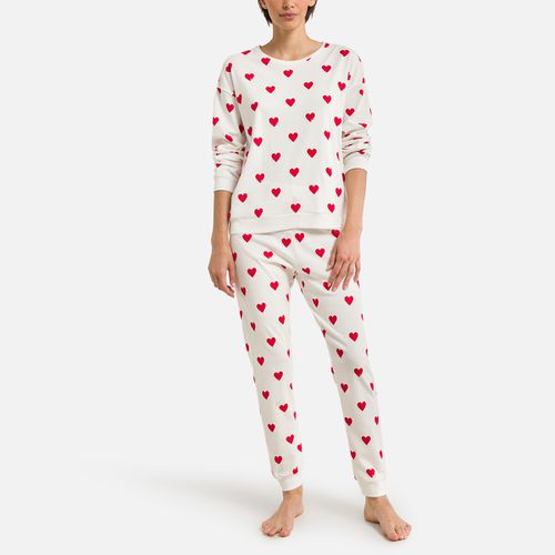 Pigiama A Maniche Lunghe Con Stampa Cuore Donna Taglie XS - petit bateau - Modalova