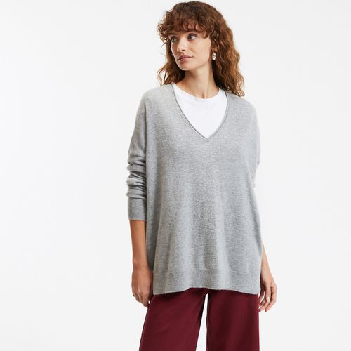 Maglione Cachemire Scollo A V Fine Maglia Volume Ampio Donna Taglie S - la redoute collections - Modalova