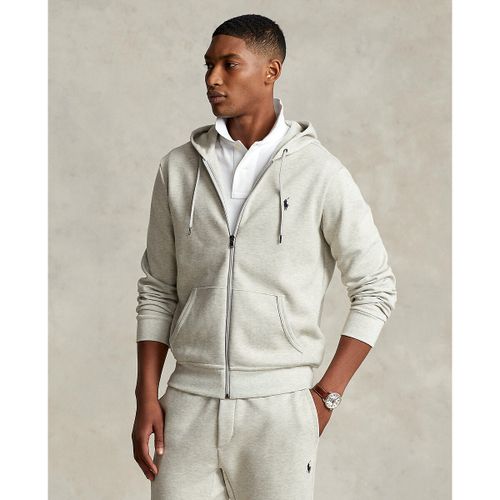 Felpa in cotone con zip e logo ricamato - POLO RALPH LAUREN - Modalova