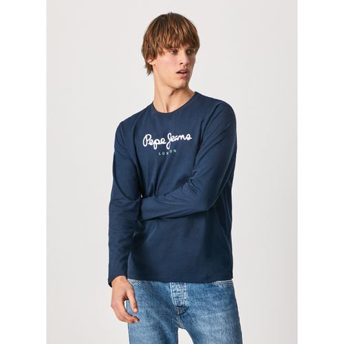 T-shirt Girocollo A Maniche Lunghe Eggo Uomo Taglie L - pepe jeans - Modalova