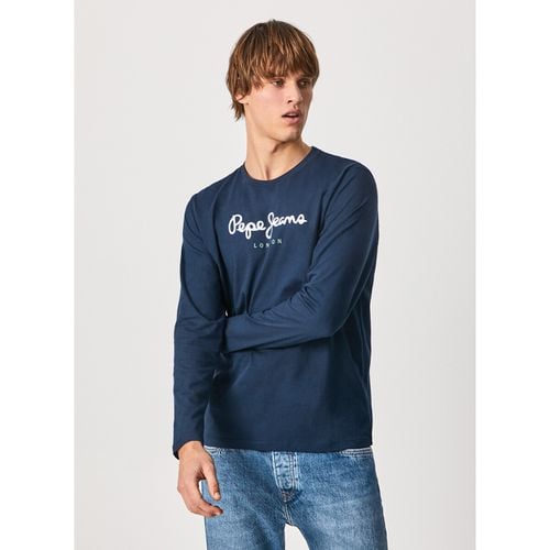 T-shirt Girocollo A Maniche Lunghe Eggo Uomo Taglie M - pepe jeans - Modalova