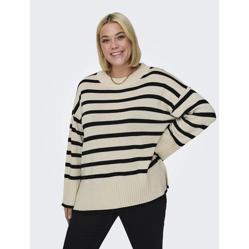 Maglione Scollo Rotondo A Righe Donna Taglie 46/48 (FR) - 50/52 (IT) - only carmakoma - Modalova