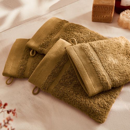 Confezione da 4 guanti da toilette cotone pettinato 600g/m2, K - LA REDOUTE INTERIEURS - Modalova