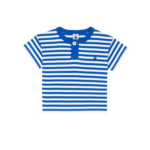 T-shirt A Righe Maniche Corte In Cotone Taglie 3 anni - 94 cm - petit bateau - Modalova