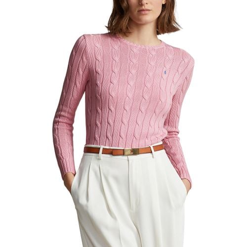 Pull Scollo Rotondo In Maglia A Trecce Donna Taglie L - polo ralph lauren - Modalova