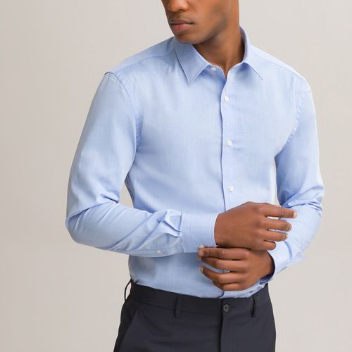 Camicia taglio slim, collo francese maniche lunghe - LA REDOUTE COLLECTIONS - Modalova