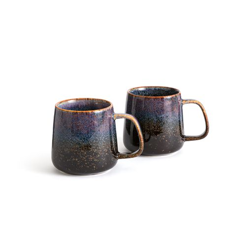 Confezione da 2 mugs in gres smalto reattivo, Ozane - LA REDOUTE INTERIEURS - Modalova