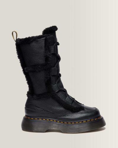 Buzz Milled Nappa Leder Schnürstiefel Mit Kunstfellfutter in , Größe: 43 - Dr. martens - Modalova