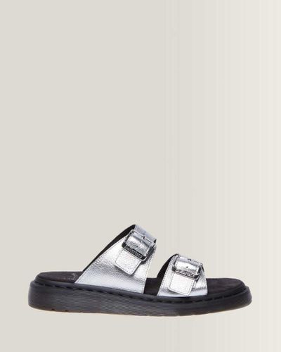 Josef Metallic Leder Slide Sandalen in , Größe: 46 - Dr. martens - Modalova