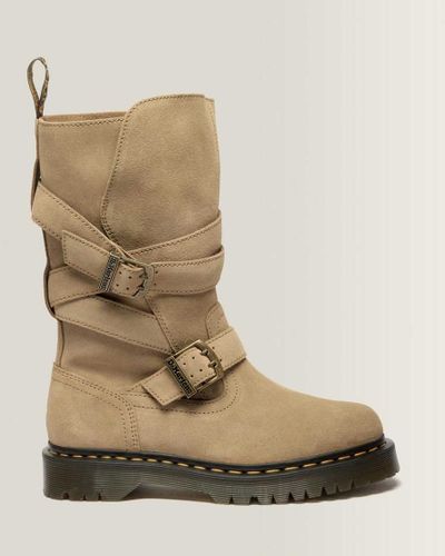 Anistone Two Strap Wildleder Biker Stiefel in , Größe: 41 - Dr. martens - Modalova