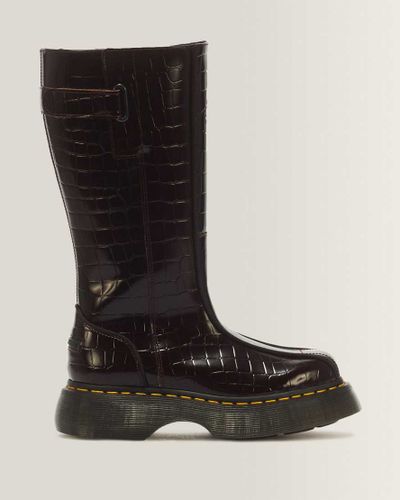 Buzz Hi Croc Emboss Leder Stiefel in , Größe: 36 - Dr. martens - Modalova