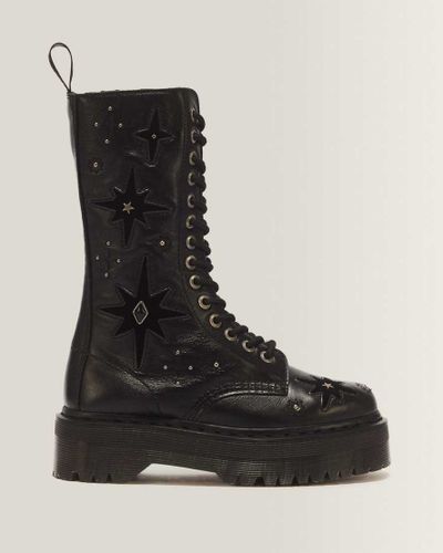 B99 Wmg 14-Ösen Leder & Samt Schnürstiefel in , Größe: 36 - Dr. martens - Modalova