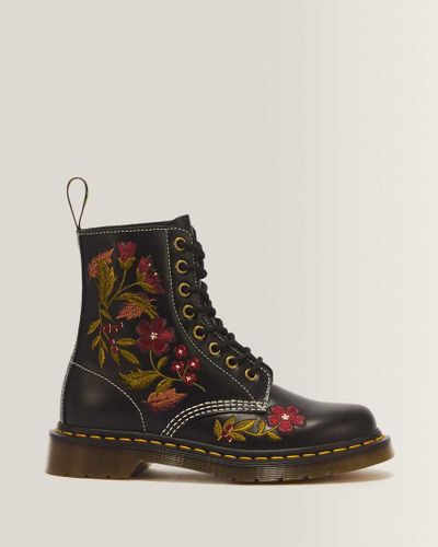 Stivali Stringati 1460 Pascal Floral In Pelle Wanama A 8 Occhielli in , Dimensione: 39 - Dr. martens - Modalova