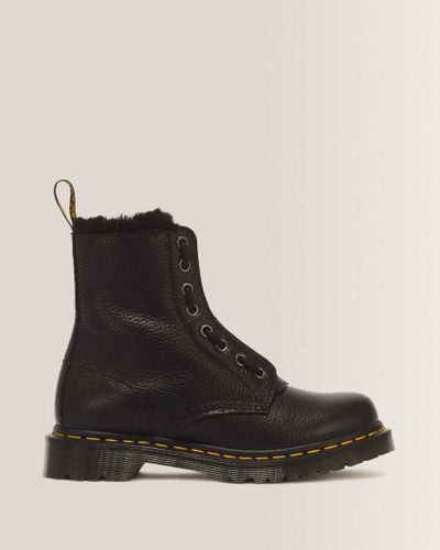 Serena Zip 8-Ösen Milled Nappa Leder Stiefel in , Größe: 42 - Dr. martens - Modalova