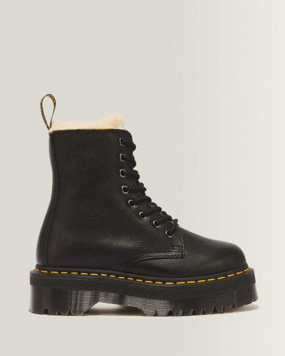 Jadon Leder Plateaustiefel Mit Kunstfellfutter Schuhe in , Größe: 42 - Dr. martens - Modalova