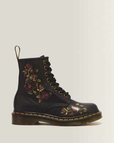 Decayed Roses Leder Stiefel in , Größe: 41 - Dr. martens - Modalova