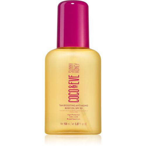 Sunny Honey Tan Boosting Anti-Aging Body Oil SPF 30 olio protettivo per accelerare l'abbronzatura anti-age SPF 30 150 ml - Coco & Eve - Modalova