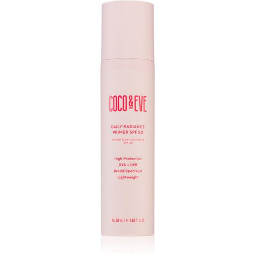 Daily Radiance Primer SPF 50 loción protectora de textura ligera para iluminar la piel SPF 50 50 ml - Coco & Eve - Modalova