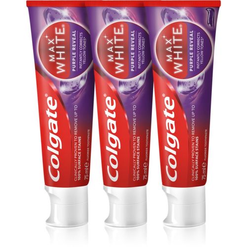 Max White Purple Reveal pasta de dientes refrescante 3x75 ml - Colgate - Modalova