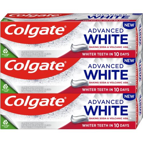 Advanced White Volcanic Ash and Baking Soda pasta de dientes natural 3x75 ml - Colgate - Modalova