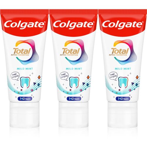 Total Junior Active Prevention Mild Mint pasta de dientes para una higiene bucal perfecta para niños 3x50 ml - Colgate - Modalova