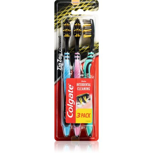 Zig Zag Charcoal cepillo de dientes medio 3 ud - Colgate - Modalova