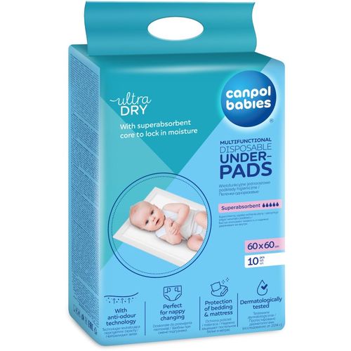 Multifunctional Underpads cambiadores desechables 60x60 cm 10 ud - Canpol babies - Modalova