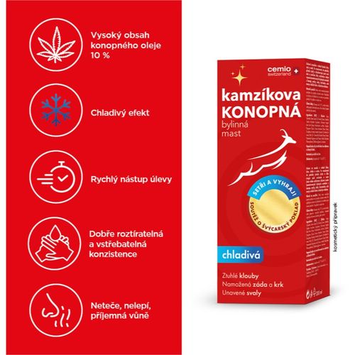 Kamzík hemp ointment pomada con efecto frío 200 ml - Cemio - Modalova