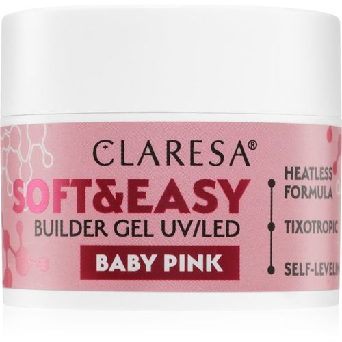 Soft&Easy Builder Gel capa base de gel para uñas tono Baby Pink 12 g - Claresa - Modalova