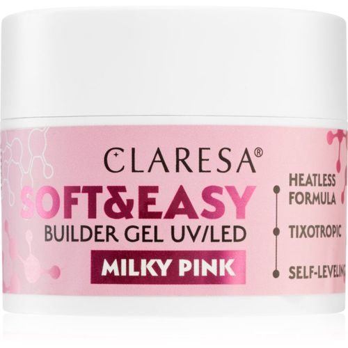 Soft&Easy Builder Gel capa base de gel para uñas tono Milky Pink 45 g - Claresa - Modalova