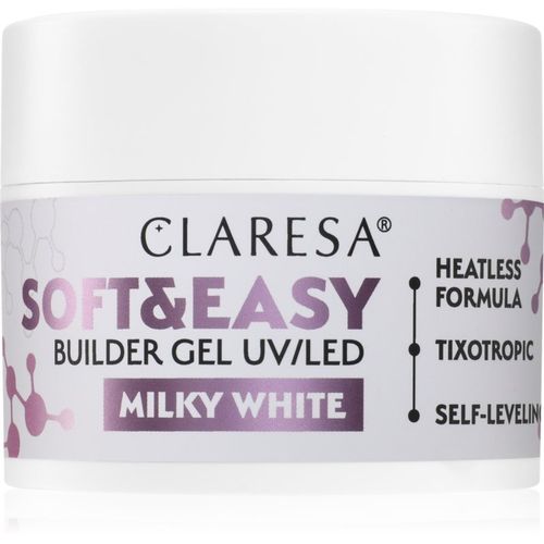 Soft&Easy Builder Gel capa base de gel para uñas tono Milky White 45 g - Claresa - Modalova
