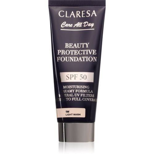 Care All Day Beauty Protective Foundation maquillaje protector SPF 50 tono 1W Light Warm 30 ml - Claresa - Modalova