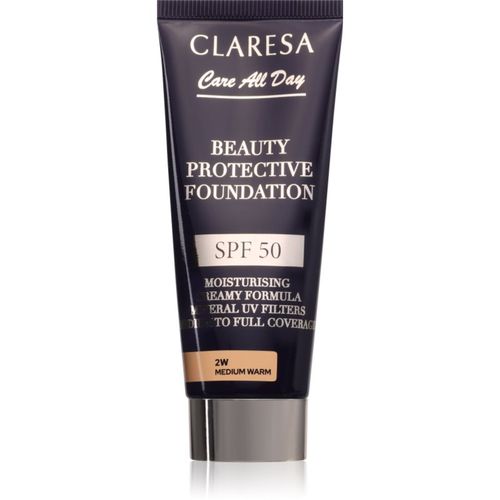 Care All Day Beauty Protective Foundation maquillaje protector SPF 50 tono 2W Medium Warm 30 ml - Claresa - Modalova
