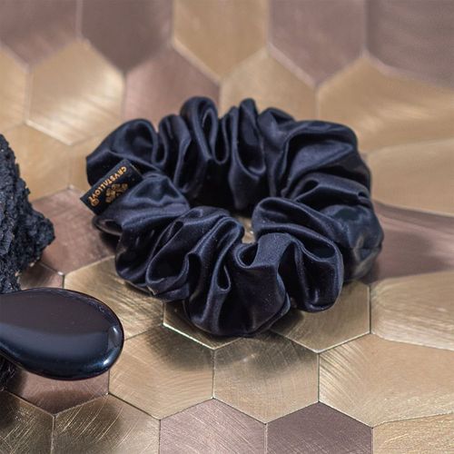 Silk Scrunchie silk scrunchie Black 1 pc - Crystallove - Modalova