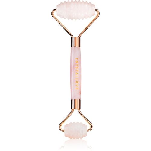 Rose Quartz 3D Teeth Roller rodillo de masaje para el rostro 1 ud - Crystallove - Modalova